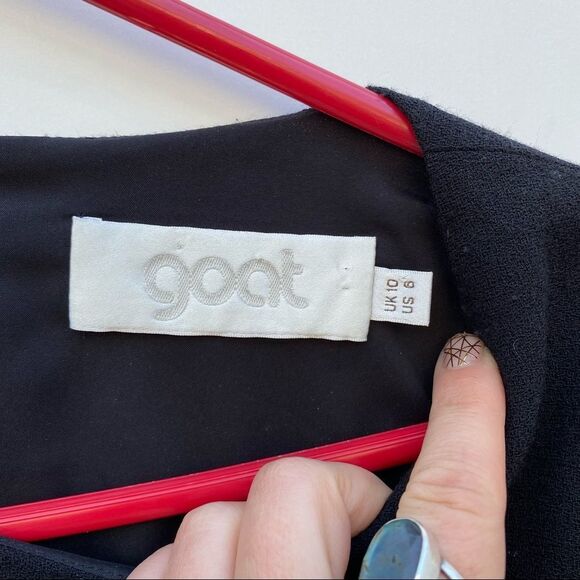 Goat Gwen Fluted Wool-crepe Mini Dress Black - Picture 5 of 9